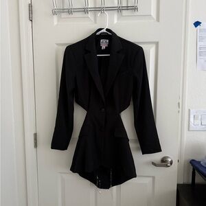 Mini Blazer Dress with Side Cutouts